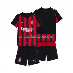 Maglia AC Milan Gara Home Completo Bambino 2-13 Anni 2025-2026 MC