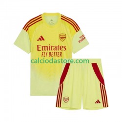 Maglia Portiere Arsenal Gara Home Completo Bambino 2-13 Anni 2025-2026 MC