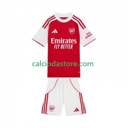 Maglia Arsenal Gara Home Completo Bambino 2-13 Anni 2025-2026 MC