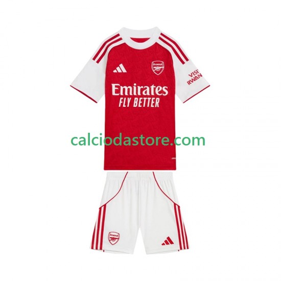 Maglia Arsenal Gara Home Completo Bambino 2-13 Anni 2025-2026 MC Maglia Arsenal Gara Home Completo Bambino 2-13 Anni 2025-2026 MC