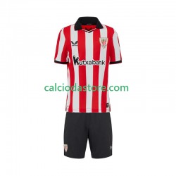 Maglia Athletic Bilbao Gara Home Completo Bambino 2-13 Anni 2025-2026 MC