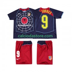 Maglia Atlético Madrid F TORRES 9 2005 Retro Gara Away Completo Bambino 2-13 Anni 2004 MC