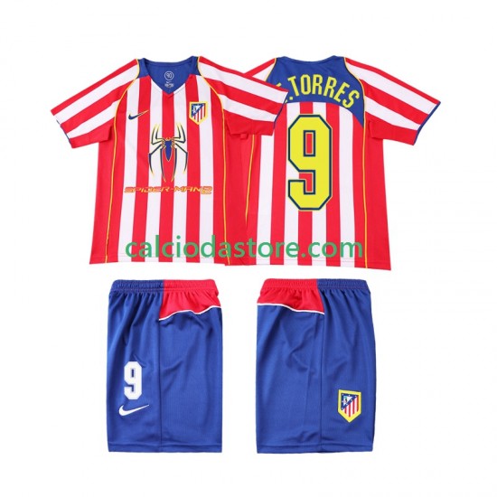 Maglia Atlético Madrid F TORRES 9 2005 Retro Gara Home Completo Bambino 2-13 Anni 2004 MC Maglia Atlético Madrid F TORRES 9 2005 Retro Gara Home Completo Bambino 2-13 Anni 2004 MC