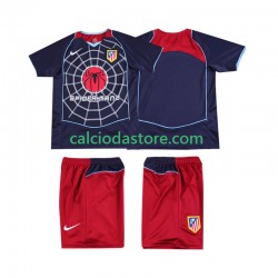 Maglia Atlético Madrid 2005 Retro Gara Away Completo Bambino 2-13 Anni 2004 MC