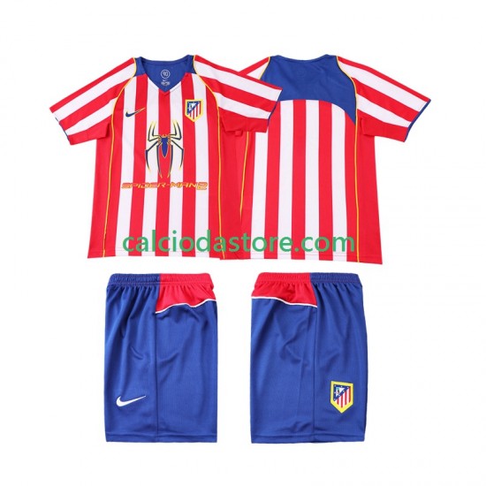 Maglia Atlético Madrid 2005 Retro Gara Home Completo Bambino 2-13 Anni 2004 MC Maglia Atlético Madrid 2005 Retro Gara Home Completo Bambino 2-13 Anni 2004 MC