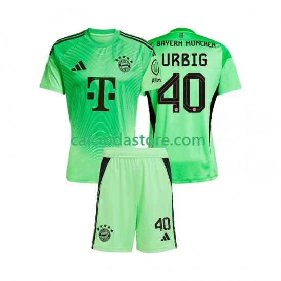 Maglia Portiere FC Bayern München Jonas Urbig 40 Gara Home Completo Bambino 2-13 Anni 2025-2026 MC Maglia Portiere FC Bayern München Jonas Urbig 40 Gara Home Completo Bambino 2-13 Anni 2025-2026 MC