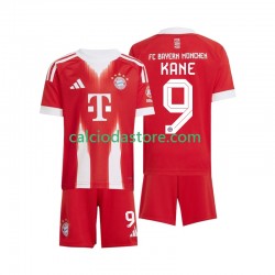 Maglia FC Bayern München Harry Kane 9 Gara Home Completo Bambino 2-13 Anni 2025-2026 MC