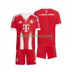 Maglia FC Bayern München Gara Home Completo Bambino 2-13 Anni 2025-2026 MC