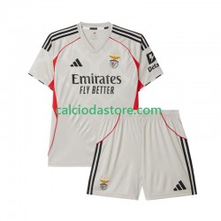 Maglia Benfica Gara Away Completo Bambino 2-13 Anni 2025-2026 MC