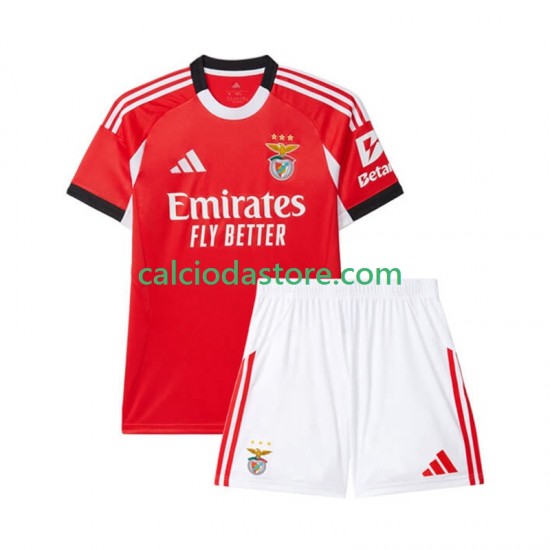 Maglia Benfica Gara Home Completo Bambino 2-13 Anni 2025-2026 MC Maglia Benfica Gara Home Completo Bambino 2-13 Anni 2025-2026 MC