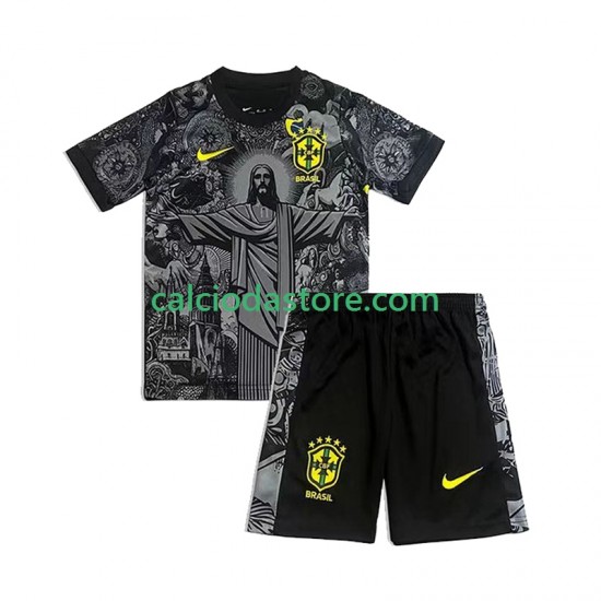 Brasile Cheist the Redeemer Football Shirts Gara Home Completo Bambino 2-13 Anni 2024 MC Brasile Cheist the Redeemer Football Shirts Gara Home Completo Bambino 2-13 Anni 2024 MC