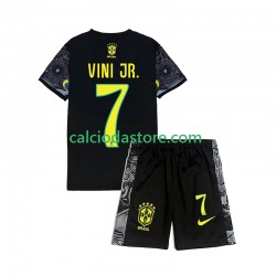 Brasile Vinicius Junior 7 Cheist the Redeemer Football Shirts Gara Home Completo Bambino 2-13 Anni 2024 MC