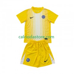 Maglia Portiere Chelsea Gara Terza Completo Bambino 2-13 Anni 2025-2026 MC