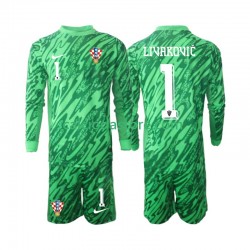 Maglia Portiere Croazia DOMINIK LIVAKOVIC 1 Gara Away Completo Bambino 2-13 Anni 2024 ML