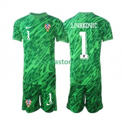 Maglia Portiere Croazia DOMINIK LIVAKOVIC 1 Gara Away Completo Bambino 2-13 Anni 2024 MC