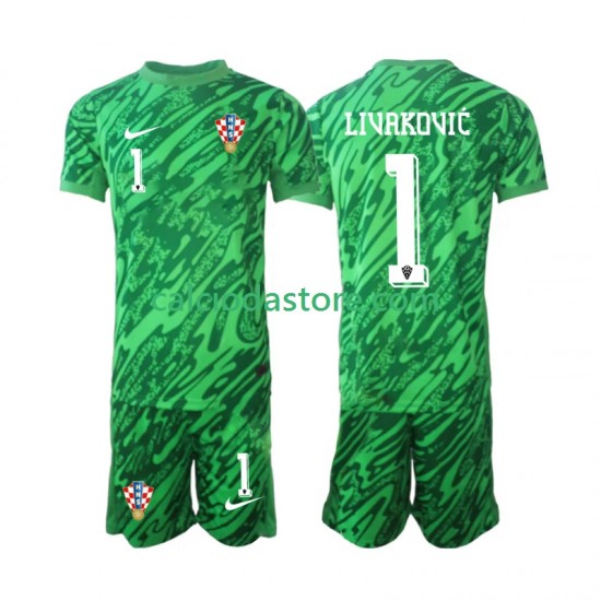 Maglia Portiere Croazia DOMINIK LIVAKOVIC 1 Gara Away Completo Bambino 2-13 Anni 2024 MC Maglia Portiere Croazia DOMINIK LIVAKOVIC 1 Gara Away Completo Bambino 2-13 Anni 2024 MC