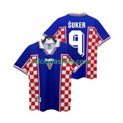 Maglia Croazia SUKER 9 Retro Gara Away Uomo 1998 MC