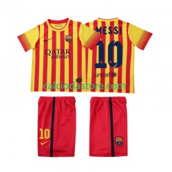 Maglia FC Barcelona Lionel Messi 10 2013 2014 Retro Gara Away Completo Bambino 2-13 Anni MC