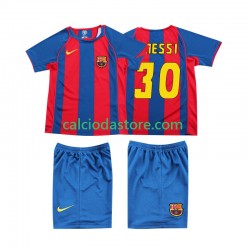 Maglia FC Barcelona Lionel Messi 10 Retro Gara Home Completo Bambino 2-13 Anni 2004 MC