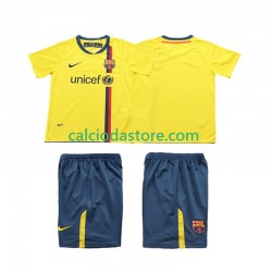 Maglia FC Barcelona 2009 Retro Gara Away Completo Bambino 2-13 Anni 2008 MC