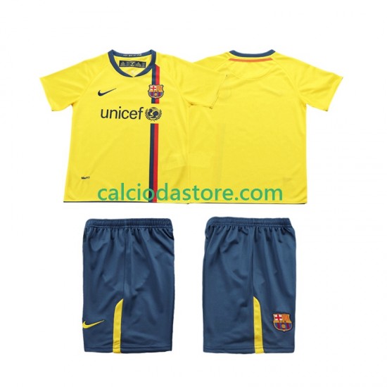 Maglia FC Barcelona 2009 Retro Gara Away Completo Bambino 2-13 Anni 2008 MC Maglia FC Barcelona 2009 Retro Gara Away Completo Bambino 2-13 Anni 2008 MC