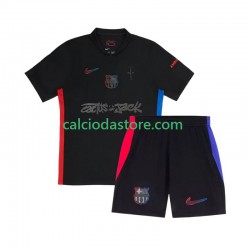 Maglia FC Barcelona TRAVIS SCOTT Gara Away Completo Bambino 2-13 Anni 2024-2025 MC