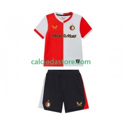 Maglia Feyenoord Rotterdam Gara Home Completo Bambino 2-13 Anni 2025-2026 MC