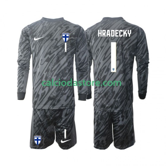 Maglia Portiere Finlandia HRADECKY 1 Gara Home Completo Bambino 2-13 Anni 2024 ML Maglia Portiere Finlandia HRADECKY 1 Gara Home Completo Bambino 2-13 Anni 2024 ML