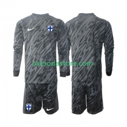 Maglia Portiere Finlandia Gara Home Completo Bambino 2-13 Anni 2024 ML