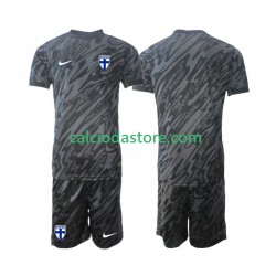 Maglia Portiere Finlandia Gara Home Completo Bambino 2-13 Anni 2024 MC