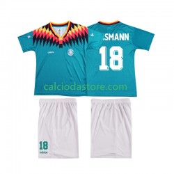 Maglia Germania KLINSMANN 18 Retro Gara Away Completo Bambino 2-13 Anni 1994 MC