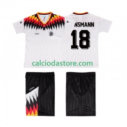 Maglia Germania KLINSMANN 18 Retro Gara Home Completo Bambino 2-13 Anni 1994 MC