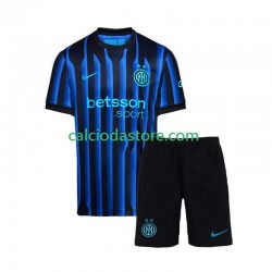 Maglia Inter Milan Gara Home Completo Bambino 2-13 Anni 2025-2026 MC