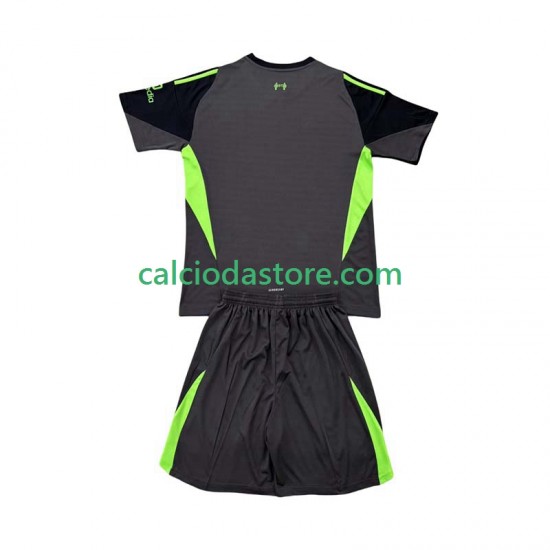 Maglia Portiere Liverpool Gara Home Completo Bambino 2-13 Anni 2025-2026 MC