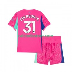 Maglia Portiere Manchester City Ederson Moraes 31 Gara Away Completo Bambino 2-13 Anni 2025-2026 MC