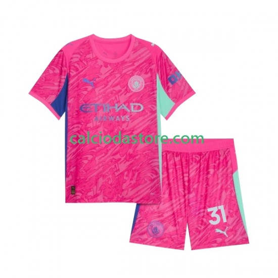 Maglia Portiere Manchester City Ederson Moraes 31 Gara Away Completo Bambino 2-13 Anni 2025-2026 MC