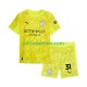 Maglia Portiere Manchester City Ederson Moraes 31 Gara Terza Completo Bambino 2-13 Anni 2025-2026 MC