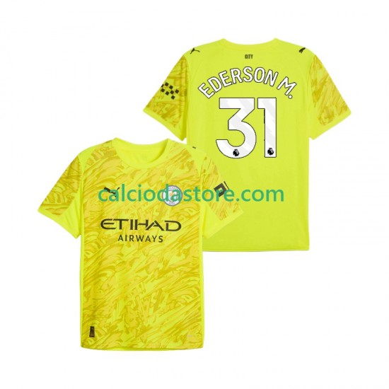 Maglia Portiere Manchester City Ederson Moraes 31 Gara Terza Uomo 2025-2026 MC Maglia Portiere Manchester City Ederson Moraes 31 Gara Terza Uomo 2025-2026 MC