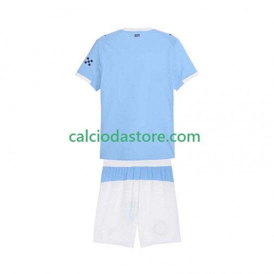 Maglia Manchester City Gara Home Completo Bambino 2-13 Anni 2025-2026 MC
