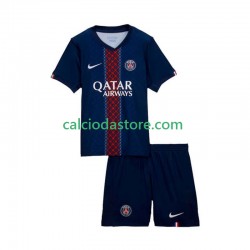 Maglia Paris Saint-Germain Gara Home Completo Bambino 2-13 Anni 2025-2026 MC