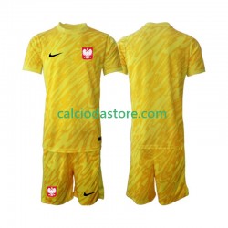 Maglia Portiere Polonia Gara Home Completo Bambino 2-13 Anni 2024 MC