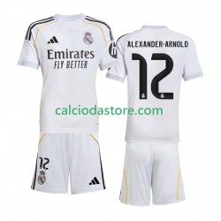 Maglia Real Madrid Alexander-Arnold 12 Gara Home Completo Bambino 2-13 Anni 2025-2026 MC
