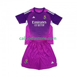 Maglia Portiere Real Madrid Gara Away Completo Bambino 2-13 Anni 2025-2026 MC