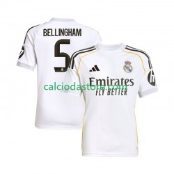 Maglia Real Madrid Jude Bellingham 5 Gara Home Uomo 2025-2026 MC