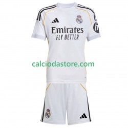 Maglia Real Madrid Gara Home Completo Bambino 2-13 Anni 2025-2026 MC