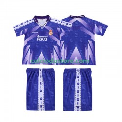 Maglia Real Madrid 1996-1997 Retro Gara Away Completo Bambino 2-13 Anni MC