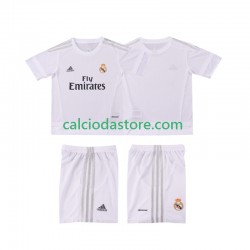 Maglia Real Madrid 2015 2016 Retro Gara Home Completo Bambino 2-13 Anni MC