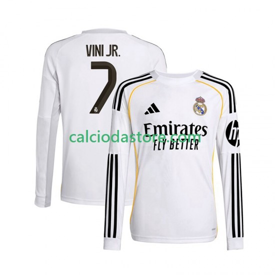 Maglia Real Madrid Vinicius Junior 7 Gara Home Uomo 2025-2026 ML Maglia Real Madrid Vinicius Junior 7 Gara Home Uomo 2025-2026 ML
