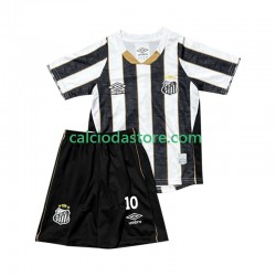 Maglia Santos FC Neymar JR 10 Gara Away Completo Bambino 2-13 Anni 2025-2026 MC