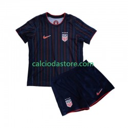 Maglia Stati Uniti Gara Away Completo Bambino 2-13 Anni 2025 MC